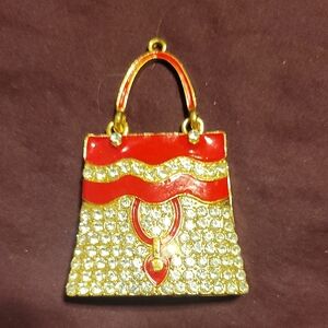 Elegant Red and Gold Women's Bag